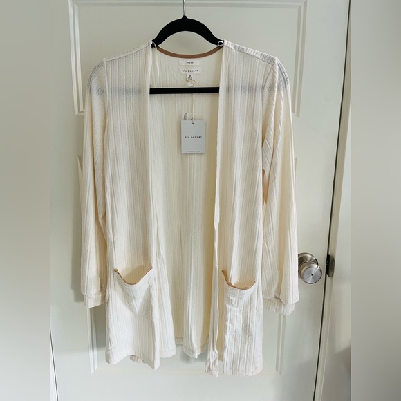 Blu Pepper Cream Knit 2pc Lounge Set - Picture 6 of 15